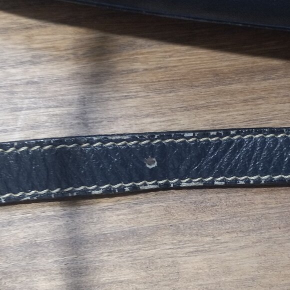 Vtg. MCM Drawstring Viestos Bucket Bag NAVY WHITE C7594 - Picture 16 of 16